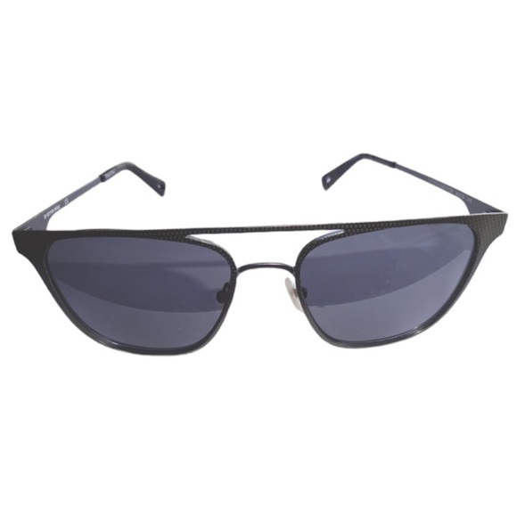 $156 G-Star Raw Square Aviator Sunglasses Textured Frame Gray w Blue Lens NWT main image 8